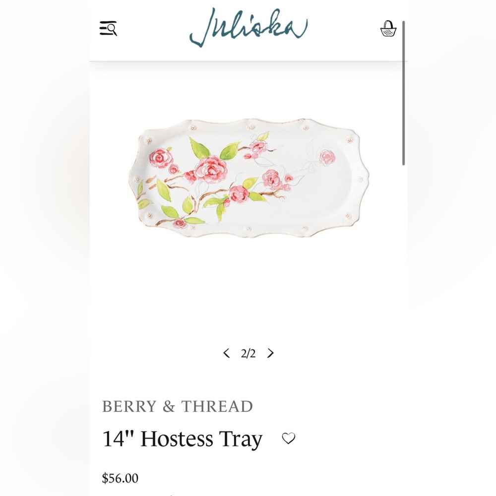 Juliska Floral Mug and Hostess Tray Set - Picture 8 of 9